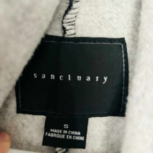 Anthropologie Sanctuary Unstructured Gray Sweatshirt Jacket - Picture 3 of 4